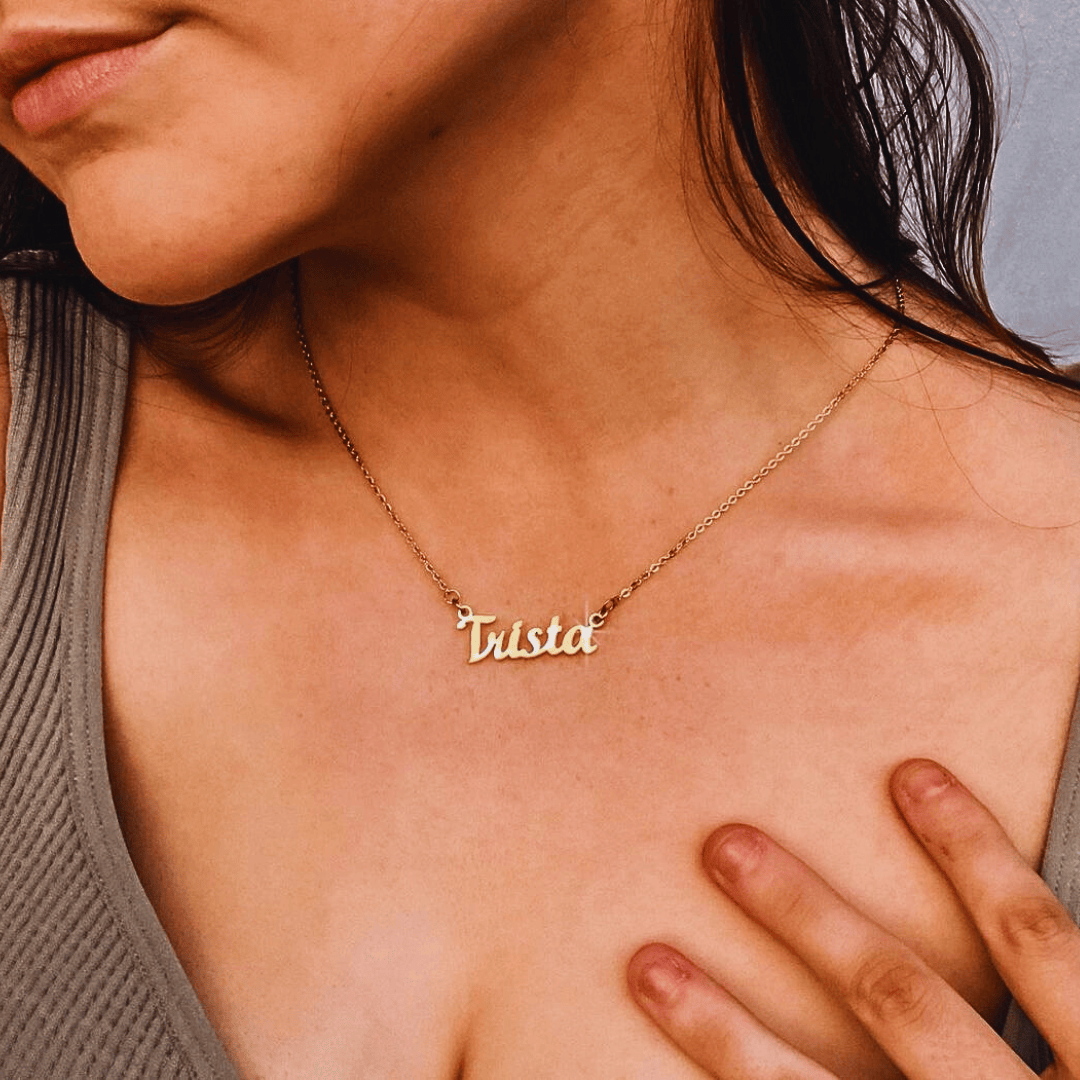 Personalised name deals necklace near me