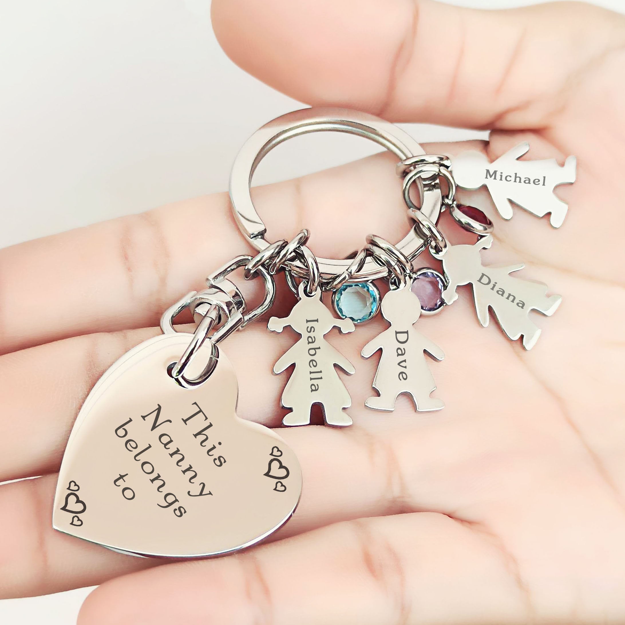 Kids Love Heart Keyring (One charm is included)