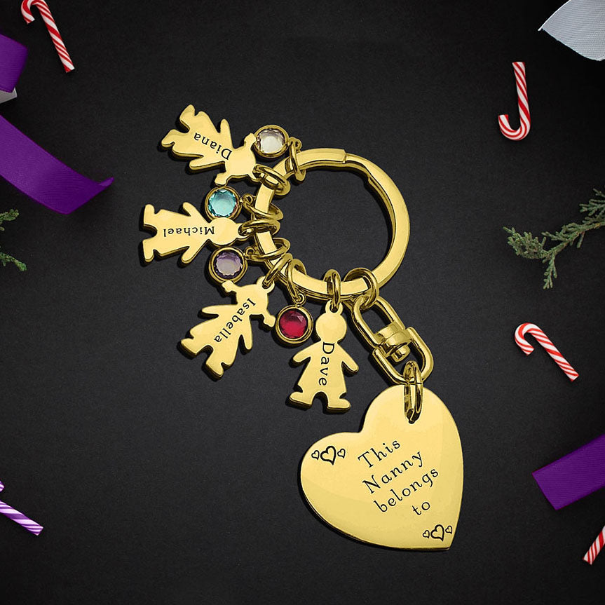 Kids Love Heart Keyring (One charm is included)