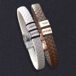 BUY ONE GET ONE Personalised Leather Bracelet First 2 Charms FREE | Belle Fever Personalised Jewellery