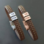 BUY ONE GET ONE Personalised Leather Bracelet First 2 Charms FREE | Belle Fever Personalised Jewellery