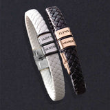 BUY ONE GET ONE Personalised Leather Bracelet First 2 Charms FREE | Belle Fever Personalised Jewellery
