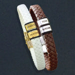 BUY ONE GET ONE Personalised Leather Bracelet First 2 Charms FREE | Belle Fever Personalised Jewellery