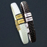BUY ONE GET ONE Personalised Leather Bracelet First 2 Charms FREE | Belle Fever Personalised Jewellery