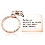 Teacher Hero Keyring | Belle Fever Personalised Jewellery