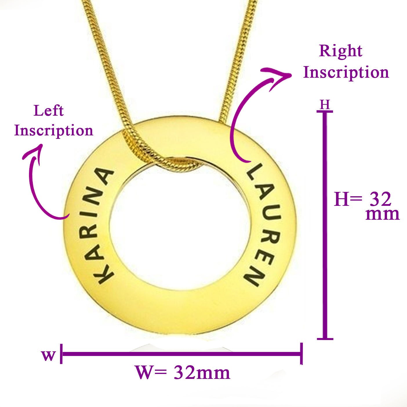 Always Forever Washer Necklace - Memorial & Cremation Jewellery by Belle Fever