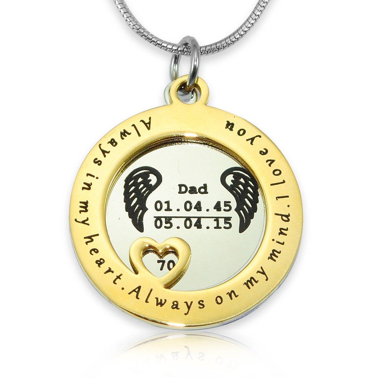 Always on My Mind Necklace - Memorial & Cremation Jewellery by Belle Fever