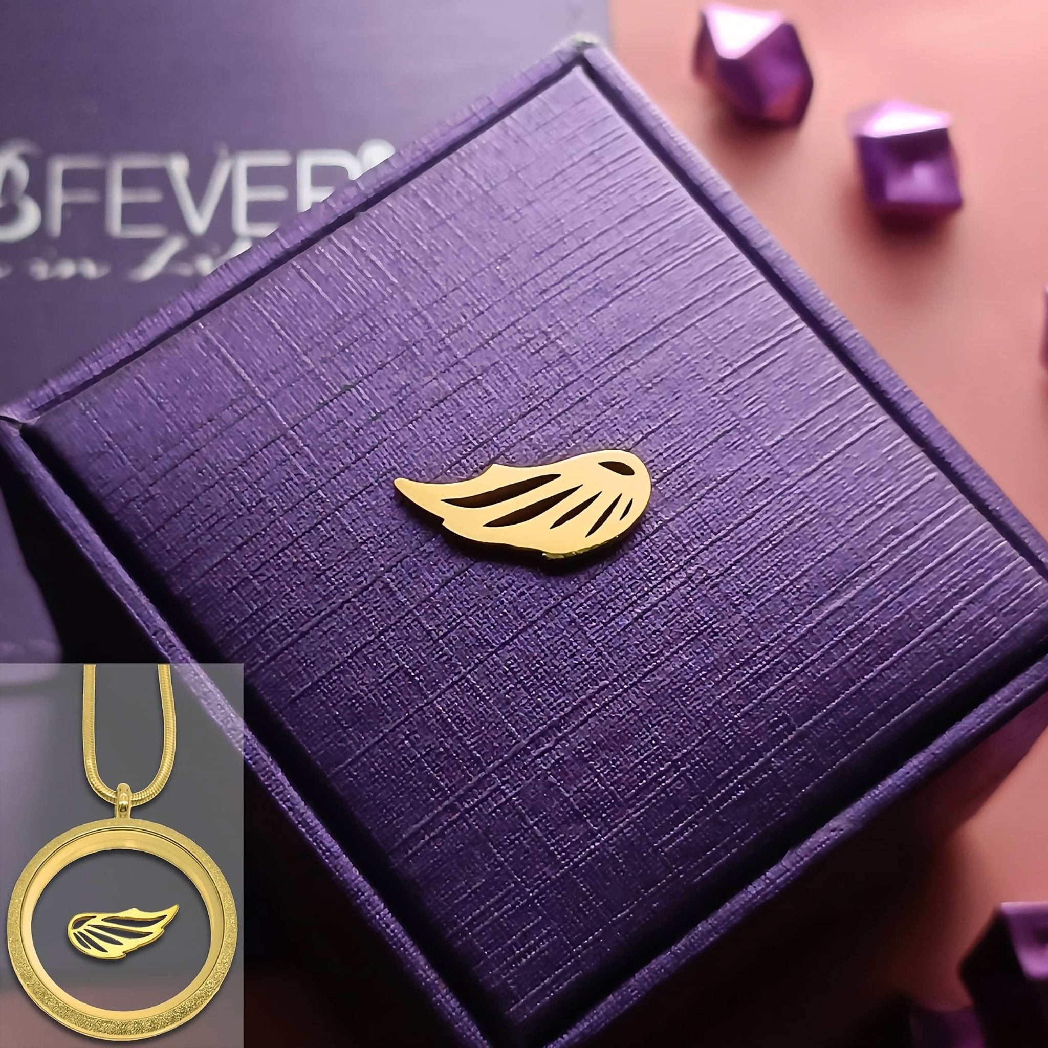 Angel Wing Charm For Dream Locket Bracelet or Necklace - Floating Dream Lockets by Belle Fever