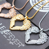 Angels Heart Necklace - Memorial & Cremation Jewellery by Belle Fever