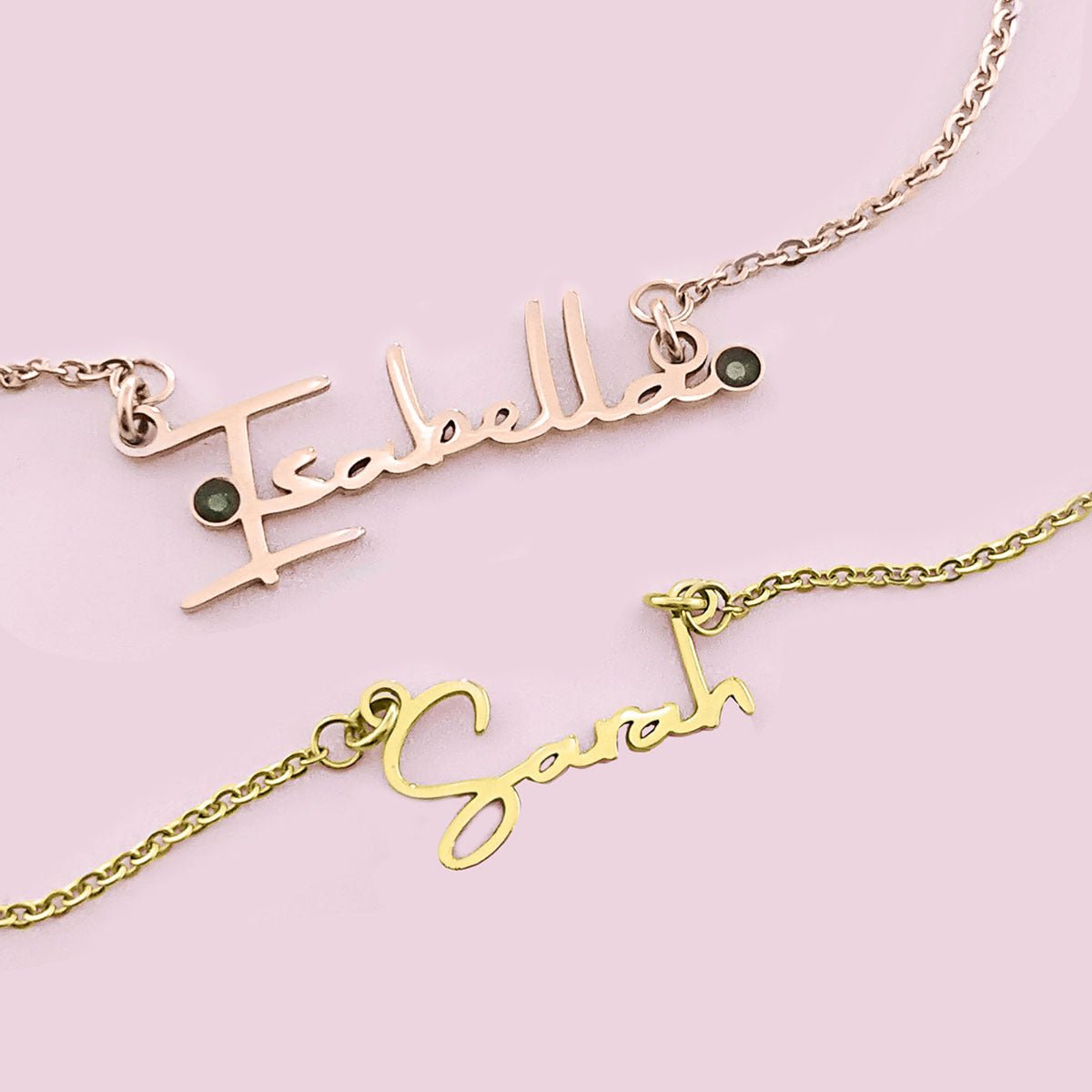 BUY ONE GET ONE Signature Name Necklace (Birthstones Optional) - Deal