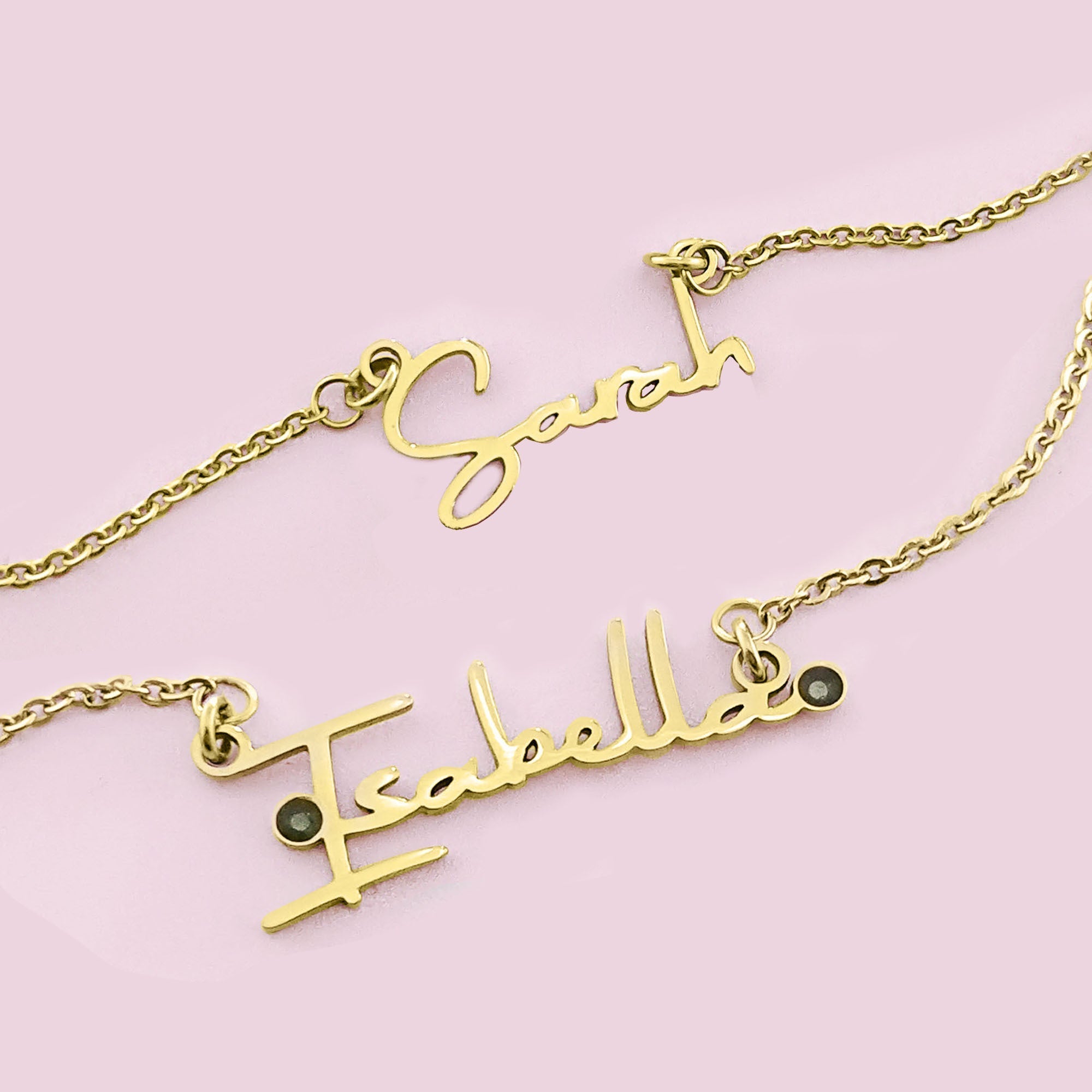 BUY ONE GET ONE Signature Name Necklace (Birthstones Optional) - Deal