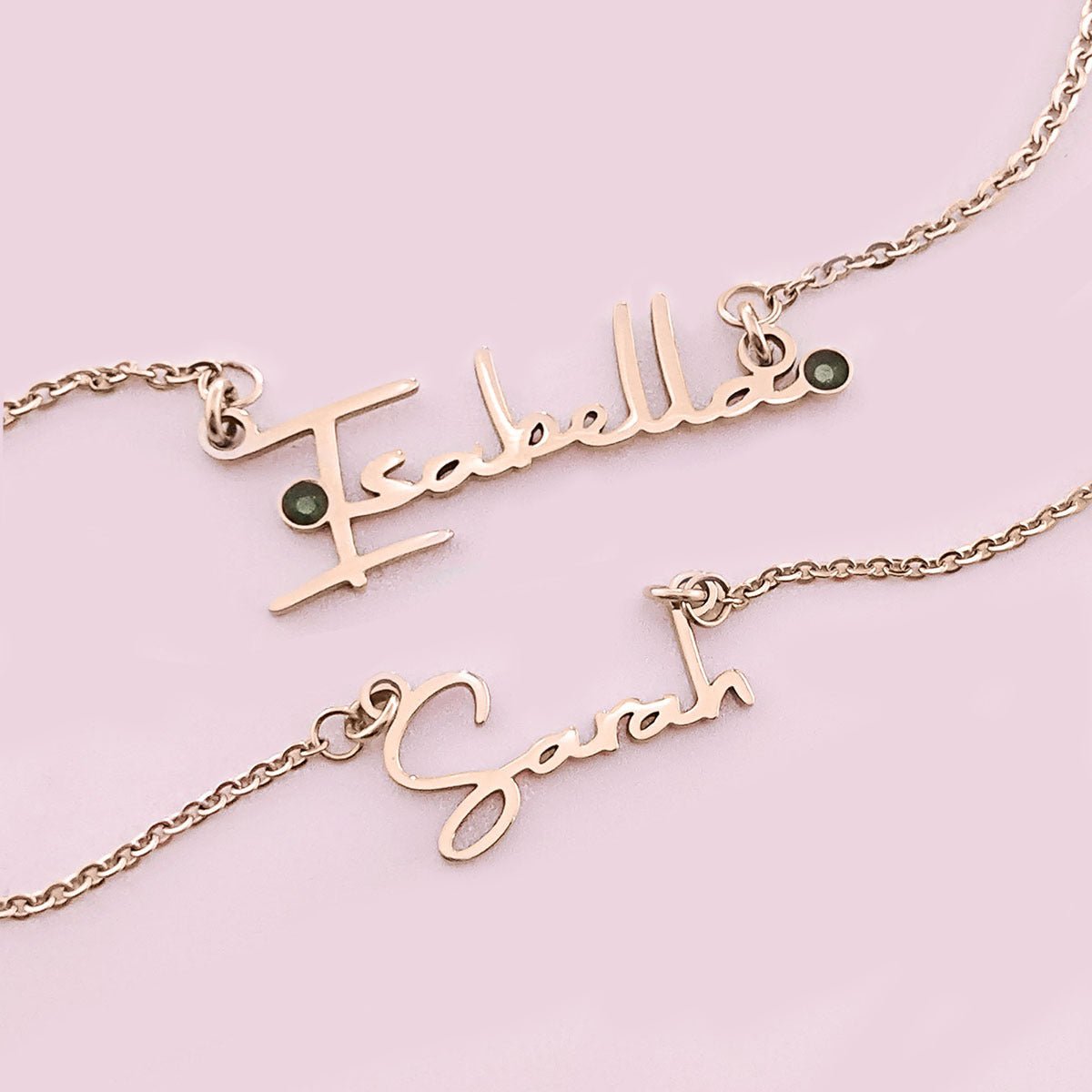 BUY ONE GET ONE Signature Name Necklace (Birthstones Optional) - Deal