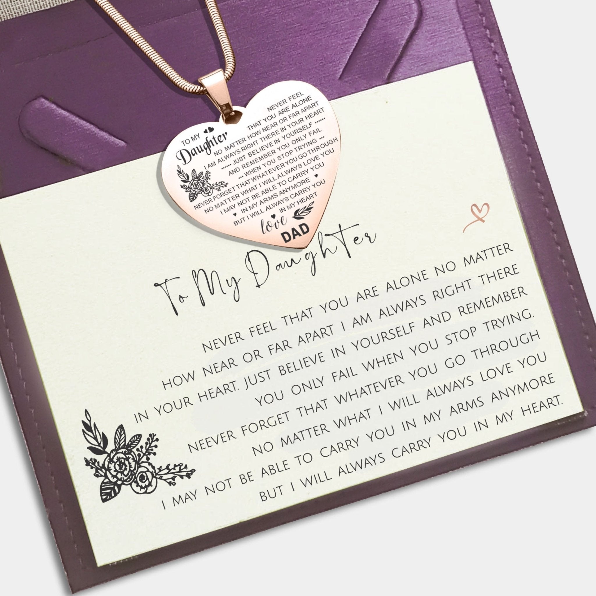 Carry You in My Heart Personalised Necklace - Memorial & Cremation Jewellery by Belle Fever
