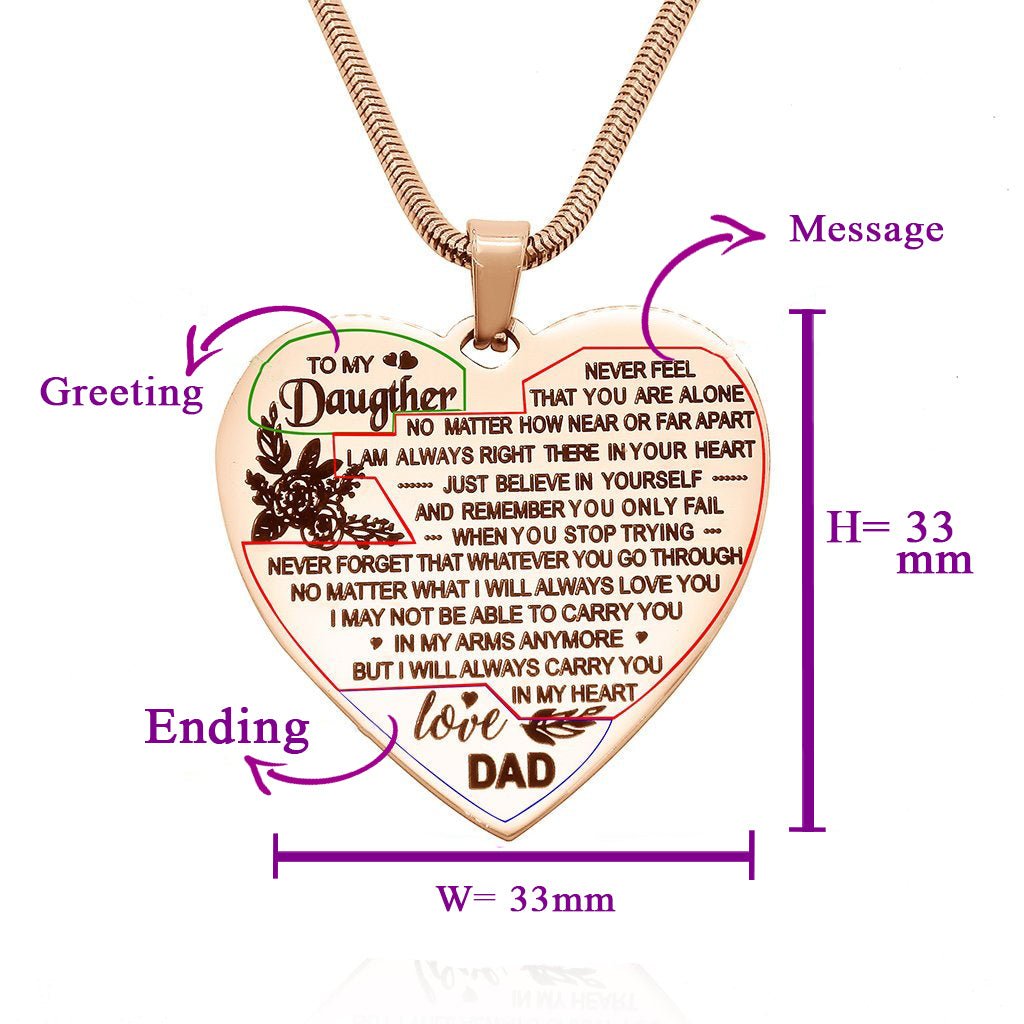 Carry You in My Heart Personalised Necklace - Memorial & Cremation Jewellery by Belle Fever