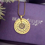 Circles of Loved Ones Tree Personalised Necklace - Family Tree Necklaces by Belle Fever