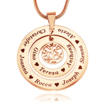 Circles of Loved Ones Tree Personalised Necklace - Family Tree Necklaces by Belle Fever