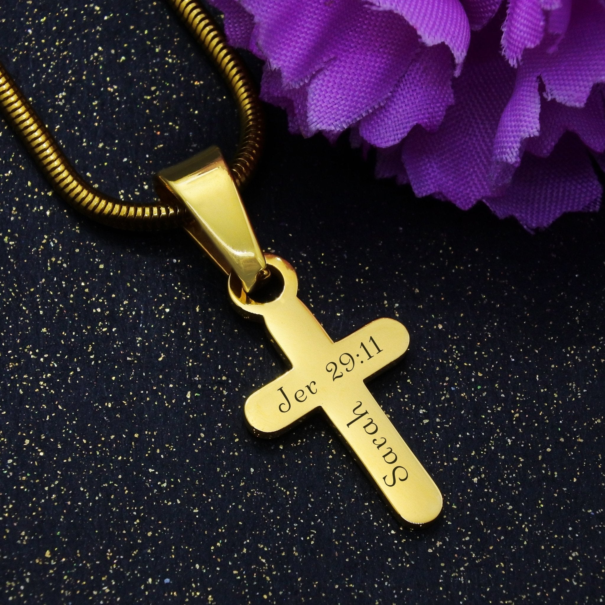 Cross Name Necklace - Name Necklaces by Belle Fever