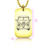 Custom Kids Drawing Dog Tag Necklace - Kids Drawing Jewellery by Belle Fever