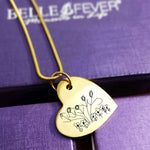 Custom Kids Drawing Heart Necklace - Kids Drawing Jewellery by Belle Fever