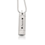 Cylinder Cremation Necklace - Memorial & Cremation Jewellery by Belle Fever