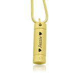 Cylinder Cremation Necklace - Memorial & Cremation Jewellery by Belle Fever