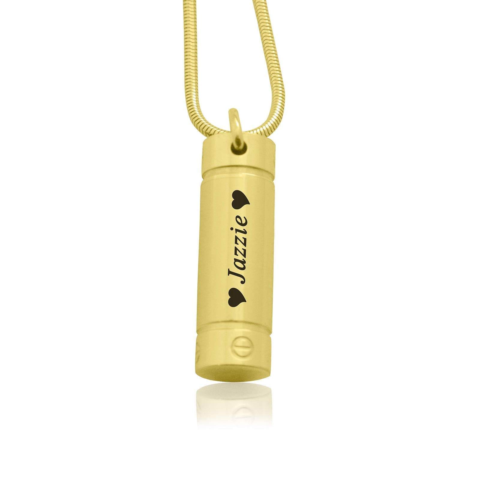 Cylinder Cremation Necklace - Memorial & Cremation Jewellery by Belle Fever