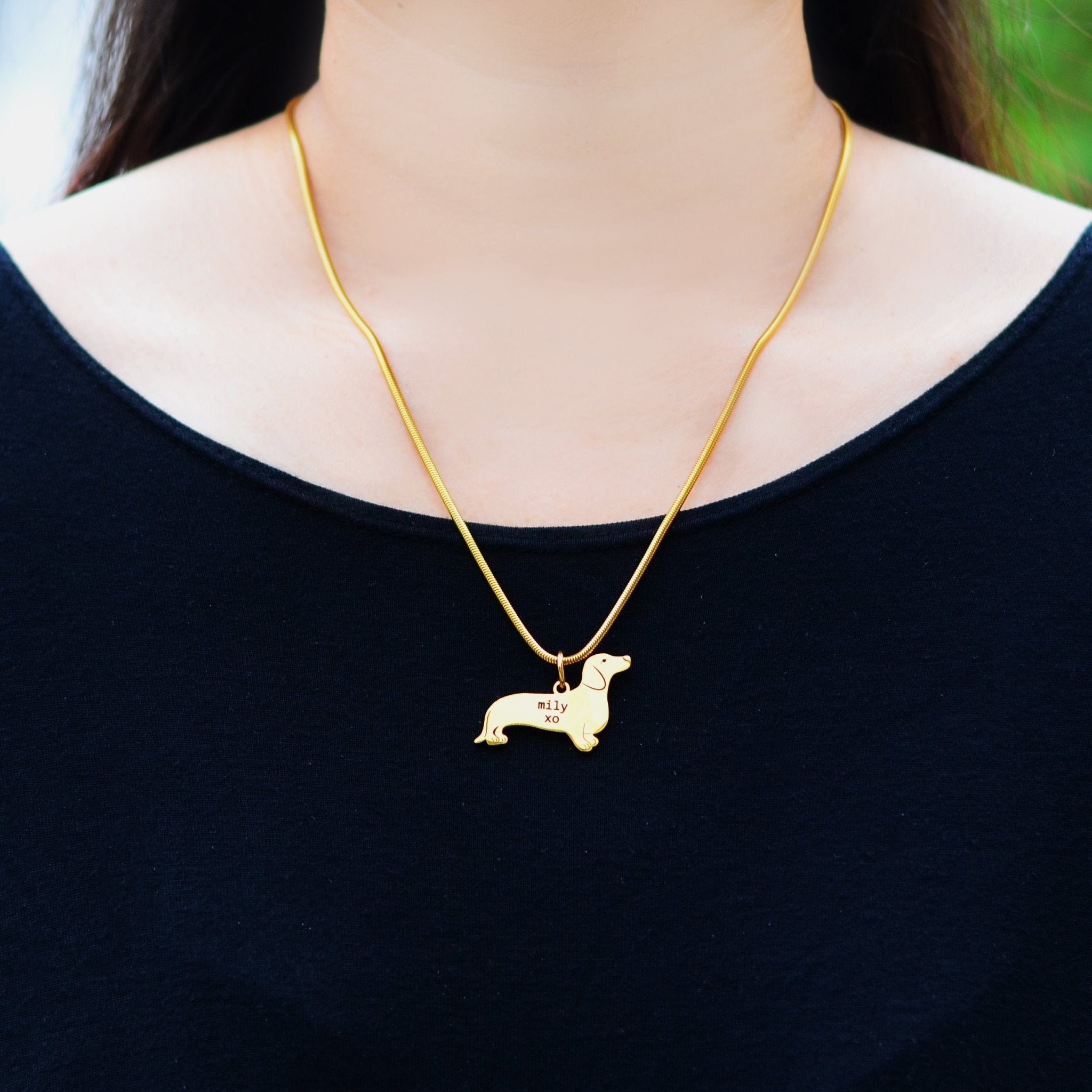 Dachshund Dog Necklace - Pet Jewellery by Belle Fever