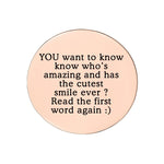 Disc Insert With Inscription for Dream Locket - Floating Dream Lockets by Belle Fever