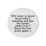 Disc Insert With Inscription for Dream Locket - Floating Dream Lockets by Belle Fever