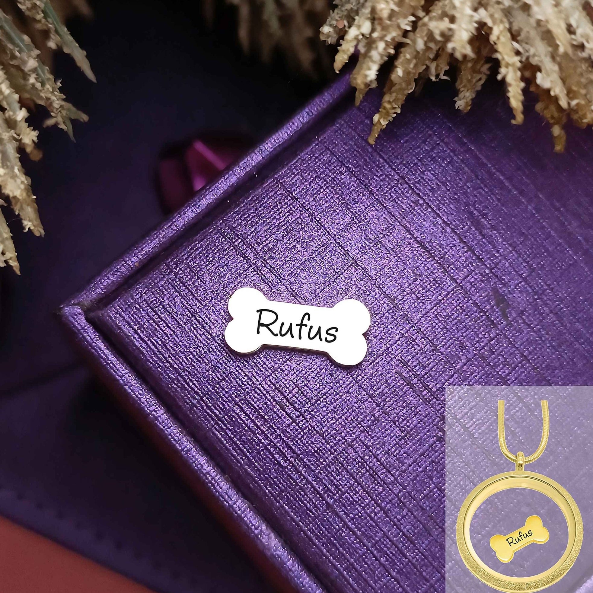 Dog Bone Charm Personalised For Dream Locket - Floating Dream Lockets by Belle Fever