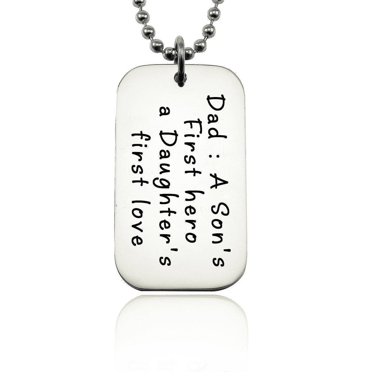 Dog Tag Necklace - First Hero - Mens Jewellery by Belle Fever