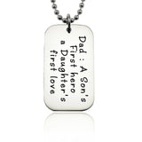 Dog Tag Necklace - First Hero - Mens Jewellery by Belle Fever