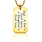 Dog Tag Necklace - First Hero - Mens Jewellery by Belle Fever