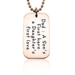 Dog Tag Necklace - First Hero - Mens Jewellery by Belle Fever