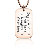 Dog Tag Necklace - First Hero - Mens Jewellery by Belle Fever