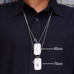 Dog Tag Necklace SINGLE - Mens Jewellery by Belle Fever