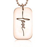 Faith Dog Tag Necklace - Mens Jewellery by Belle Fever