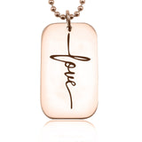 Faith Dog Tag Necklace - Mens Jewellery by Belle Fever