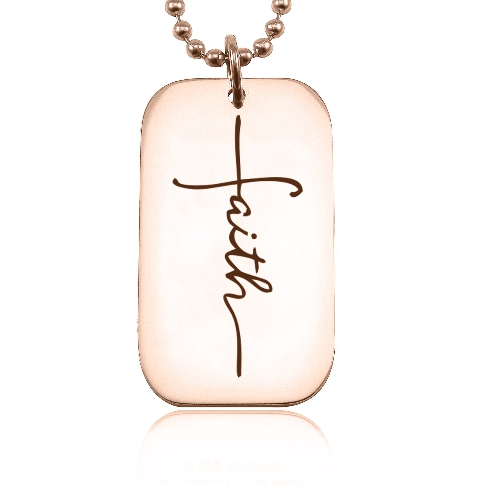Faith Dog Tag Necklace - Mens Jewellery by Belle Fever