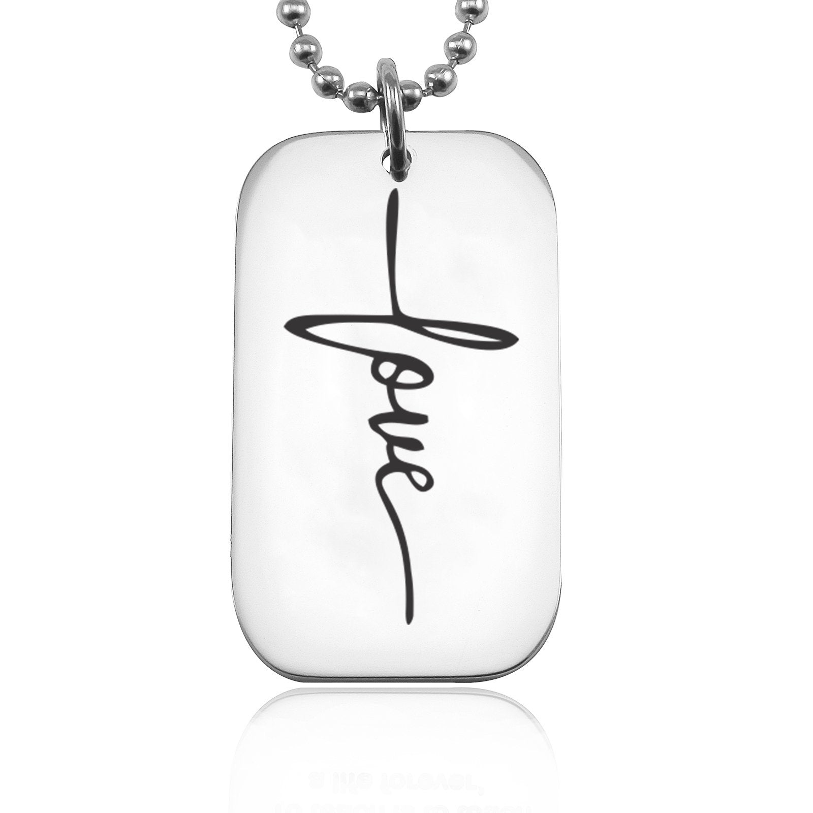 Faith Dog Tag Necklace - Mens Jewellery by Belle Fever