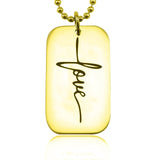 Faith Dog Tag Necklace - Mens Jewellery by Belle Fever