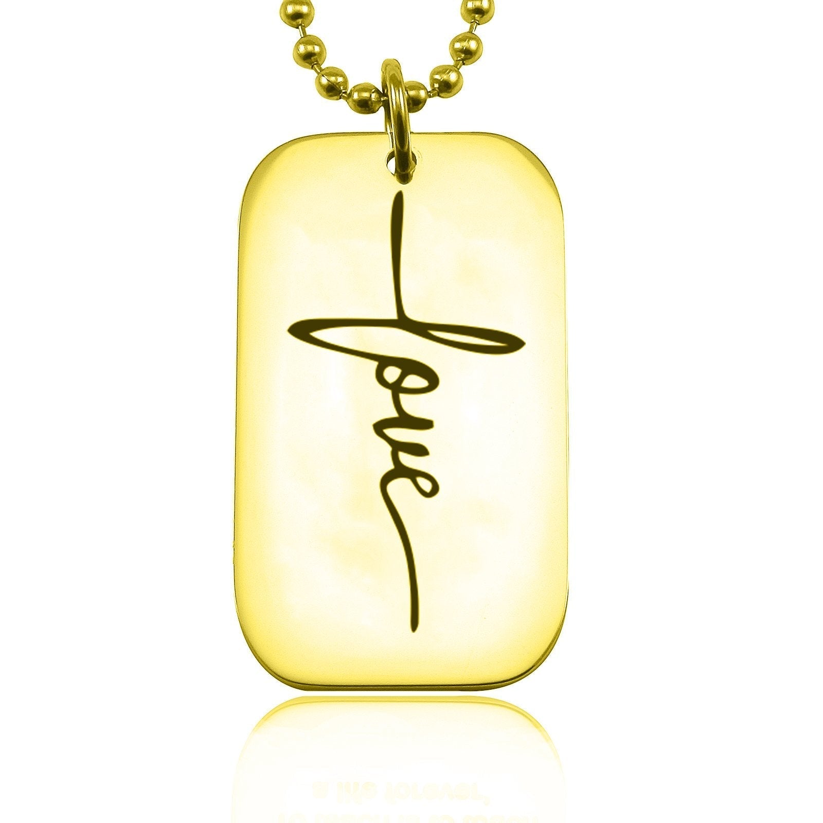 Faith Dog Tag Necklace - Mens Jewellery by Belle Fever