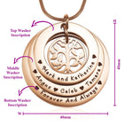 Family Triple Love Necklace - Family Tree Necklaces by Belle Fever