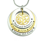 Family Triple Love Necklace - Family Tree Necklaces by Belle Fever