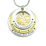 Family Triple Love Necklace - Family Tree Necklaces by Belle Fever