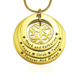 Family Triple Love Necklace - Family Tree Necklaces by Belle Fever