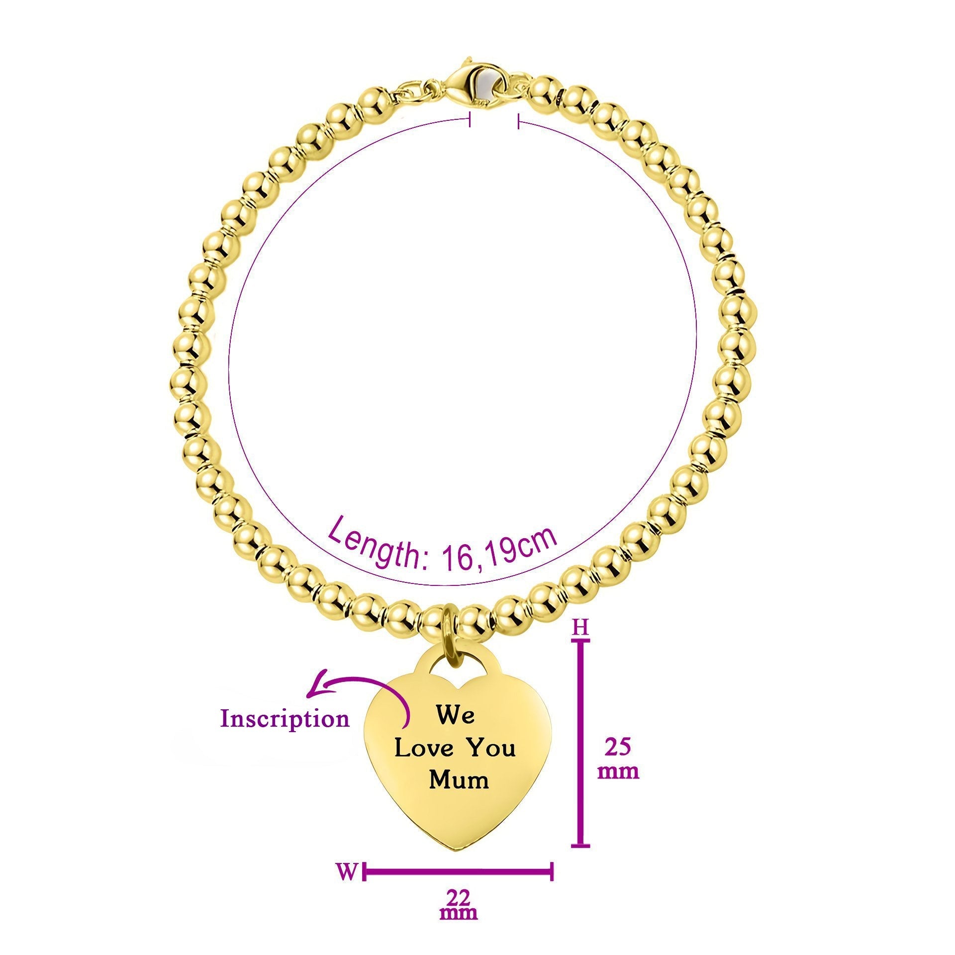 Forever In My Heart Charm Bracelet - Bangles & Bracelets by Belle Fever