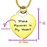 Forever In My Heart Handwriting Necklace - Memorial & Cremation Jewellery by Belle Fever