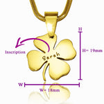 Four Leaf Clover Necklace - Mothers Jewellery by Belle Fever