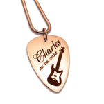 Guitar Pick Name Necklace - Name Necklaces by Belle Fever